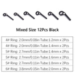 Load image into Gallery viewer, Fishing Rod Guides 12Pcs MKT Stainless Steel Spinning for Fishing Rod Tip Top Guide Freshwater Fishing Rod Building Ceramic Ring
