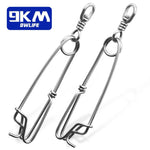 Load image into Gallery viewer, Long Line Snap Clip 3Pcs Stainless Steel Fishing Swivels Snap
