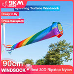 Load image into Gallery viewer,  Rainbow Spinning Turbine Windsock with Ball Bearing Swivels for Flag Poles Kite 

