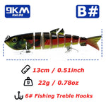 Load image into Gallery viewer, Multi Jointed Swimbait 22g Fishing Lures for Bass Trout Topwater Lures Trout Walleye Pike Bass Fishing Lure Freshwater 13cm
