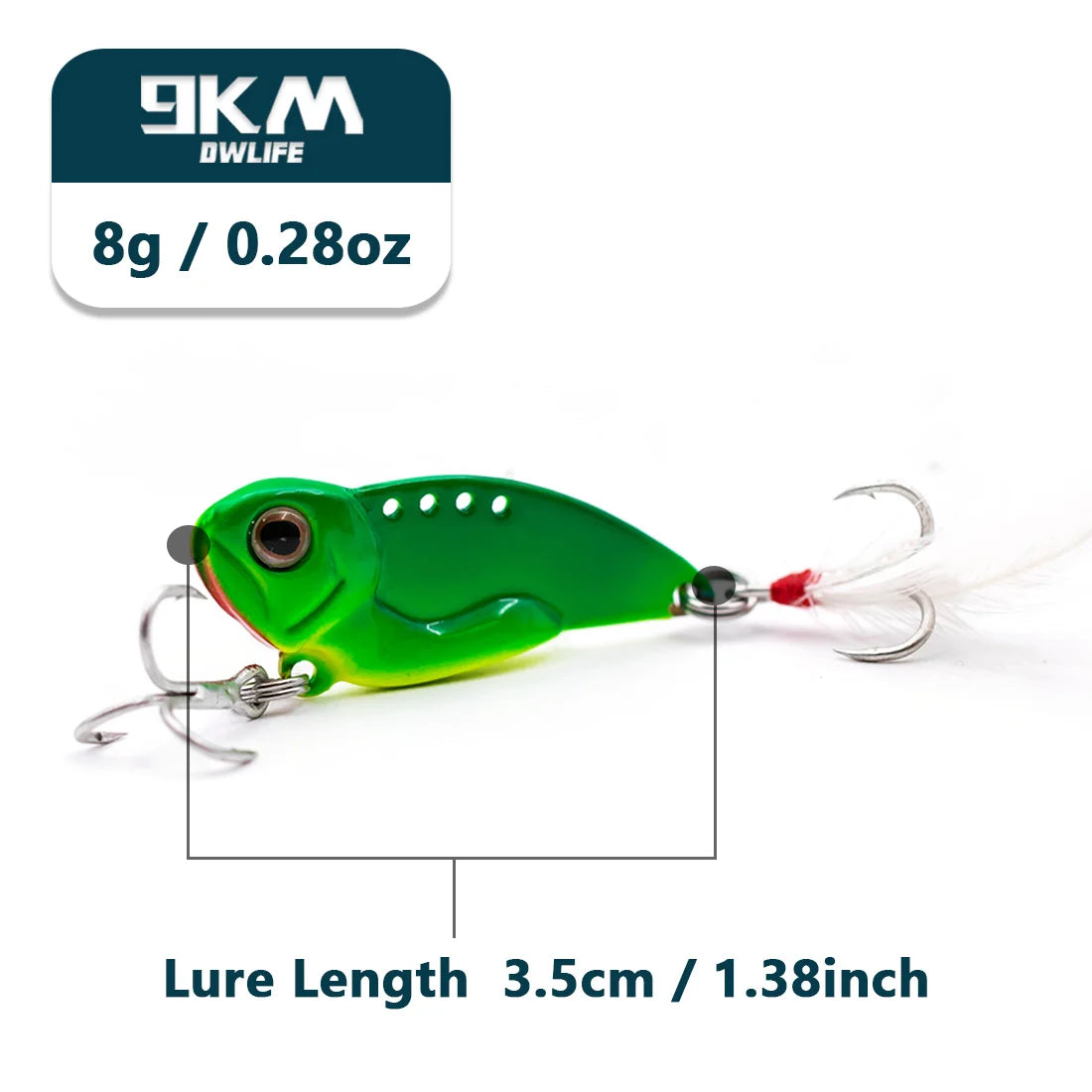 9KM Metal Fishing Spoons Long Cast Bait 8~13g Fishing Lures VIB Fishing Jig Set Hard Swimbait Spinner Blade Lure Bass Trout Pike