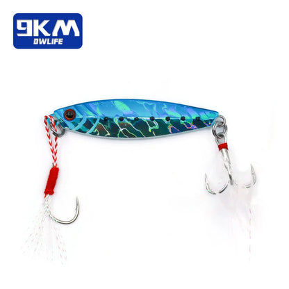 Fishing Jigs Saltwater Fishing Lures Vertical Slow Pitch Metal Jigging Spoon Assist Hooks Treble Hooks Bass Tuna Salmon Grouper