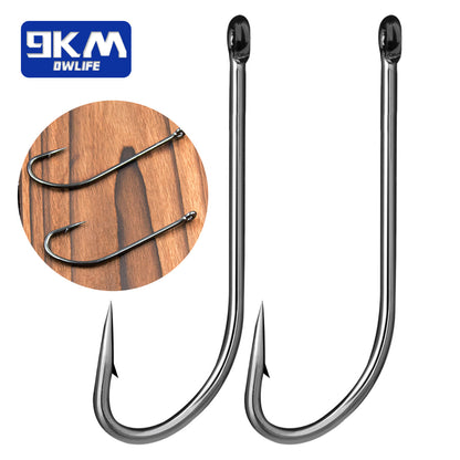 9KM Seawater Fishing Hook 50~200Pcs Barbed Beak Long Shank Fishing Hooks Carp Jig Worm Hook Bait Fishing O'shaughnessy Hooks