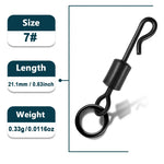 Lade das Bild in den Galerie-Viewer, Carp Fishing Snap Swivels 15~30Pcs Quick Change Swivel Solid Ring Fishing Hook Fast Connector Fishing Barrel Swivels Accessories
