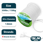 Load image into Gallery viewer, 9KM UHMWPE Cord 0.8~1.6mm Hollow Braided Rope Hammock Tarp Tent Rope Kite Line Fishing Climbing Camping Kayak Sailboat 100~750lb
