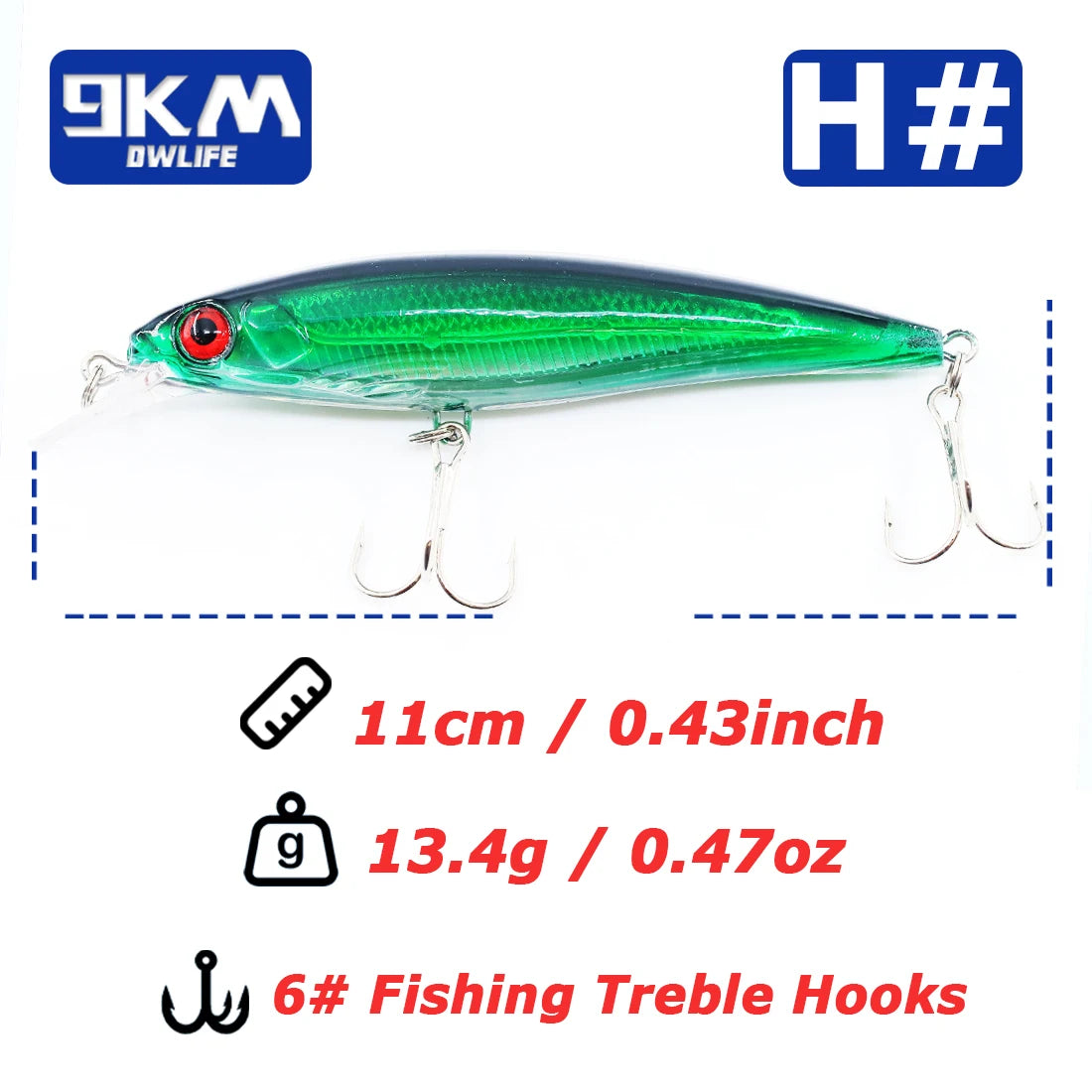 Fishing Lures Hard Minnow Baits 11cm/13.4g Topwater Hard Baits Jerkbait Swimbait Fishing Bass Walleye Lures Saltwater Freshwater