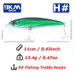 Lade das Bild in den Galerie-Viewer, Fishing Lures Hard Minnow Baits 11cm/13.4g Topwater Hard Baits Jerkbait Swimbait Fishing Bass Walleye Lures Saltwater Freshwater
