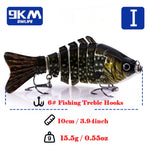 Load image into Gallery viewer, Fishing Lures for Bass Multi Jointed Lifelike Swimbait Hard Bait Freshwater Slow Sinking Trout Walleye Pike Bass Fishing Lure
