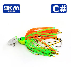 Fishing Bladed Jig Head Lures Bass Spinner Baits Topwater Jigs Buzzbait Swimbait Freshwater Bass Trout Salmon Pike with EWG Hook