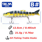 Lade das Bild in den Galerie-Viewer, Fishing Lures 21.5g Multi Jointed Swimbait Segmented Fishing Bait for Freshwater and Saltwater Lifelike Bass Fishing Lure 12.5cm
