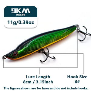 Slow Sinking Pencil Lures 11~17g Sea Fishing Lure Hard Bait for Bass Wobbler Pencil Lure Hard Bait 8~9.5cm Salmon Redfish Trout