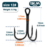 Lade das Bild in den Galerie-Viewer, 9KM Fishing Treble Hooks High Carbon Steel Brabed Sharp Triple Hook Fishing Hooks on Hard Lures Saltwater Fishing Accessories
