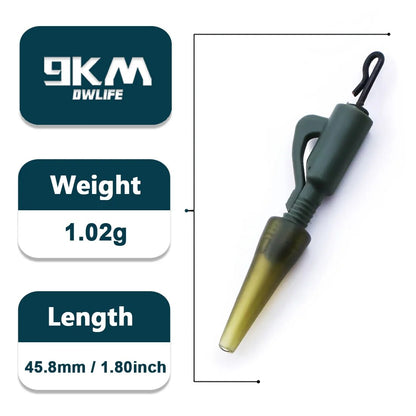 9KM Carp Fishing Rigs Terminal Tackle Quick Change Swivel Snap Safety Lead Clips Anti Tangle For Carp Fishing Tackle Accessories