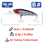 Lade das Bild in den Galerie-Viewer, Minnow Lures Popper Crankbaits 8g Fishing Hard Baits Swimbaits Boat Topwater Lures for Trout Bass Perch Catfish with Treble Hook
