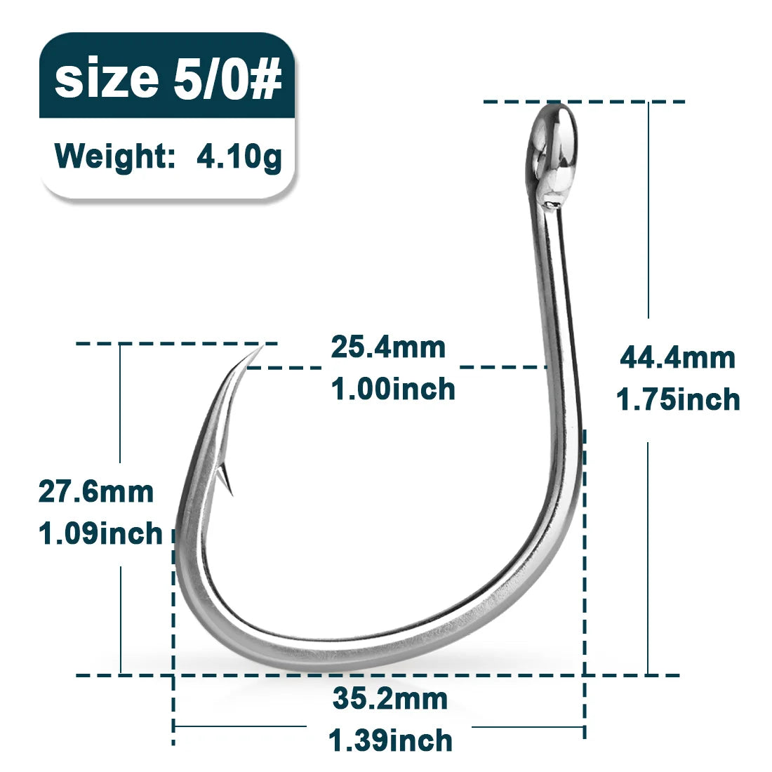 9KM Fishing Hooks Saltwater Live Bait Hooks 25~100Pcs Circle Hooks Catfish Hooks Wide Gap Non-offset Hook Bass Octopus Barb Hook