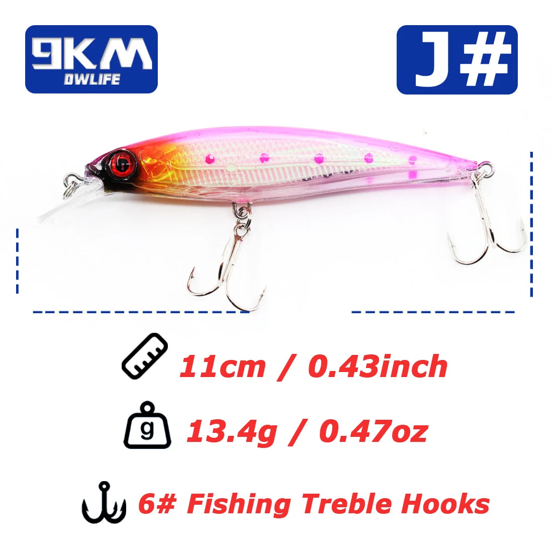 Fishing Lures Hard Minnow Baits 11cm/13.4g Topwater Hard Baits Jerkbait Swimbait Fishing Bass Walleye Lures Saltwater Freshwater