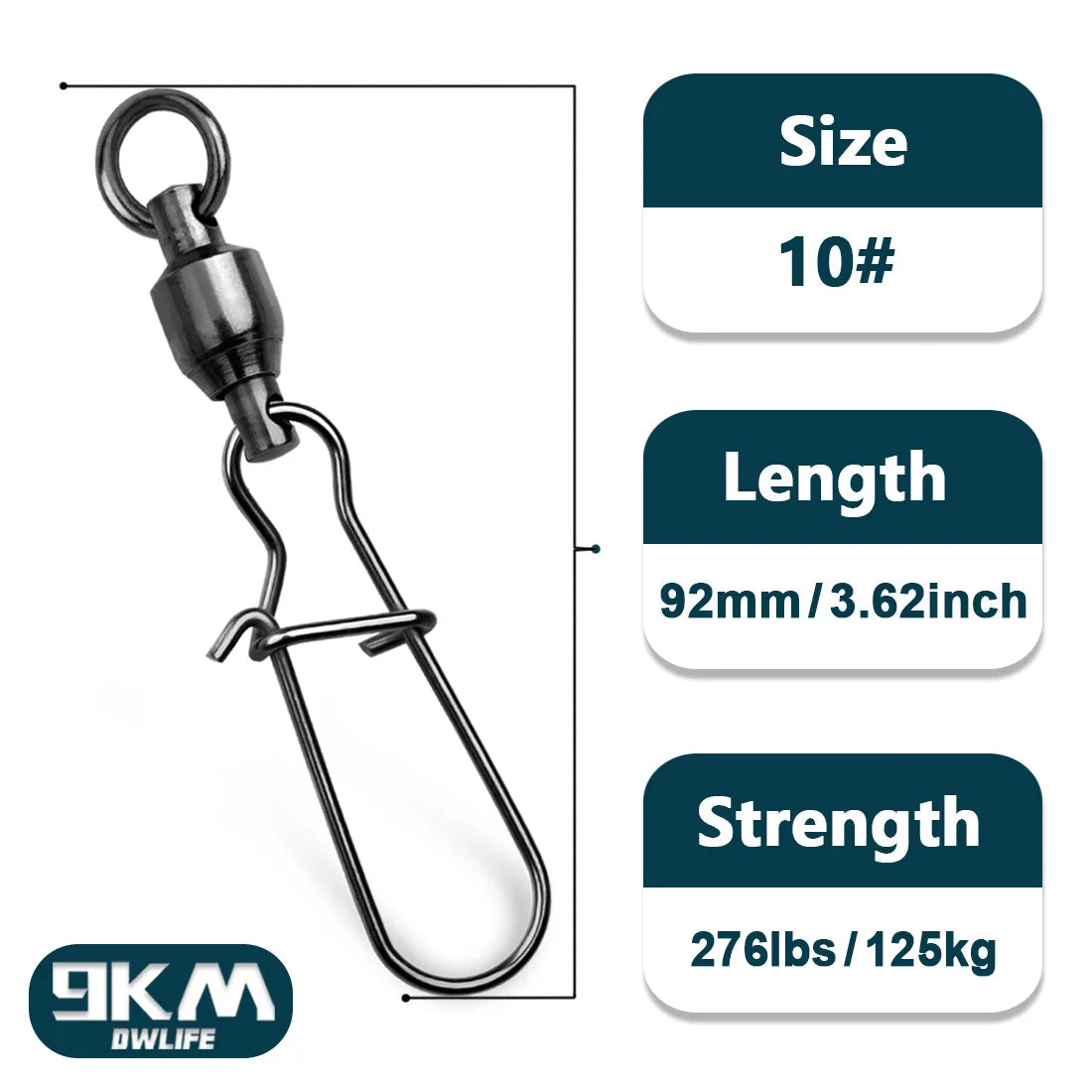 Fishing Snap Swivels Duo Lock Ball Bearing Swivel Snap Stainless Steel Fishing Accessories Fast Snap Clip Fishing Lure Connector