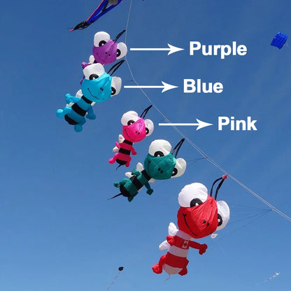 9KM 3m Bee Kite Line Laundry Kite Soft Inflatable 30D Ripstop Nylon with Bag for Kite Festival (Accept wholesale)