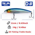 Load image into Gallery viewer, Hard Minnow Fishing Baits Life-Like Swimbait Fishing Lures Jerkbait Topwater Hard Baits for Saltwater Freshwater Treble Hooks
