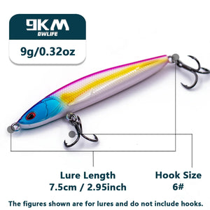 Sinking Pencil Fishing Lure 9~20g Hard Swimbaits Minnow Fishing Bait CrankBait Bass Redfish Trout Walleye Salmon Tackle 75~95mm