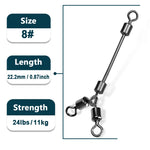 Load image into Gallery viewer, 3-Way Swivel 25~50Pcs Fishing Rolling Swivel Connector Long Leg O-Shape Three Way Swivels Fishing Tackle Saltwater Freshwater
