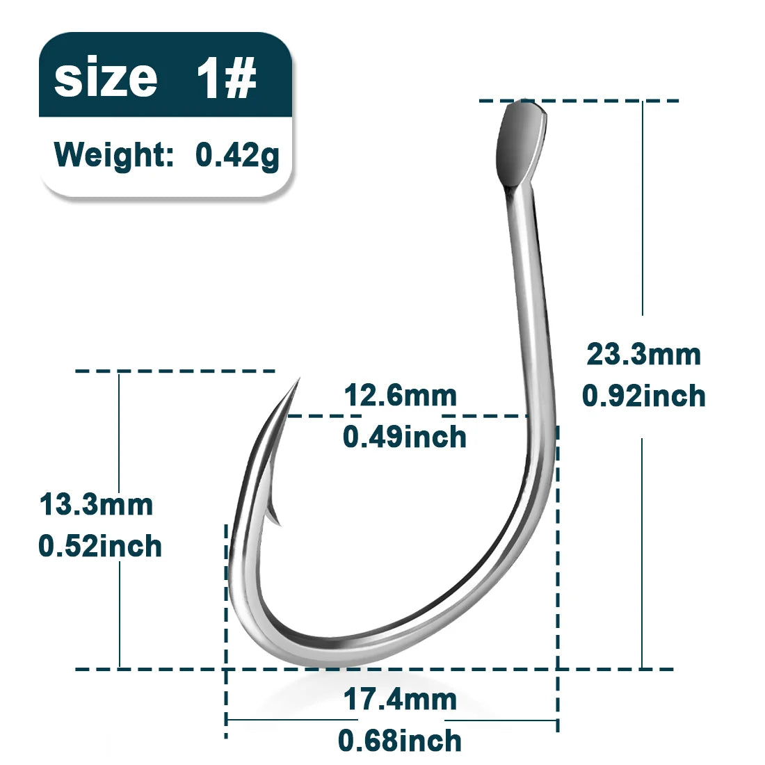 9KM Live Bait Hooks Saltwater Fishing Hooks 25~100Pcs Eyeless Fishing Hooks Wide Gap Catfish Hook Octopus Circle Hooks Barb Hook