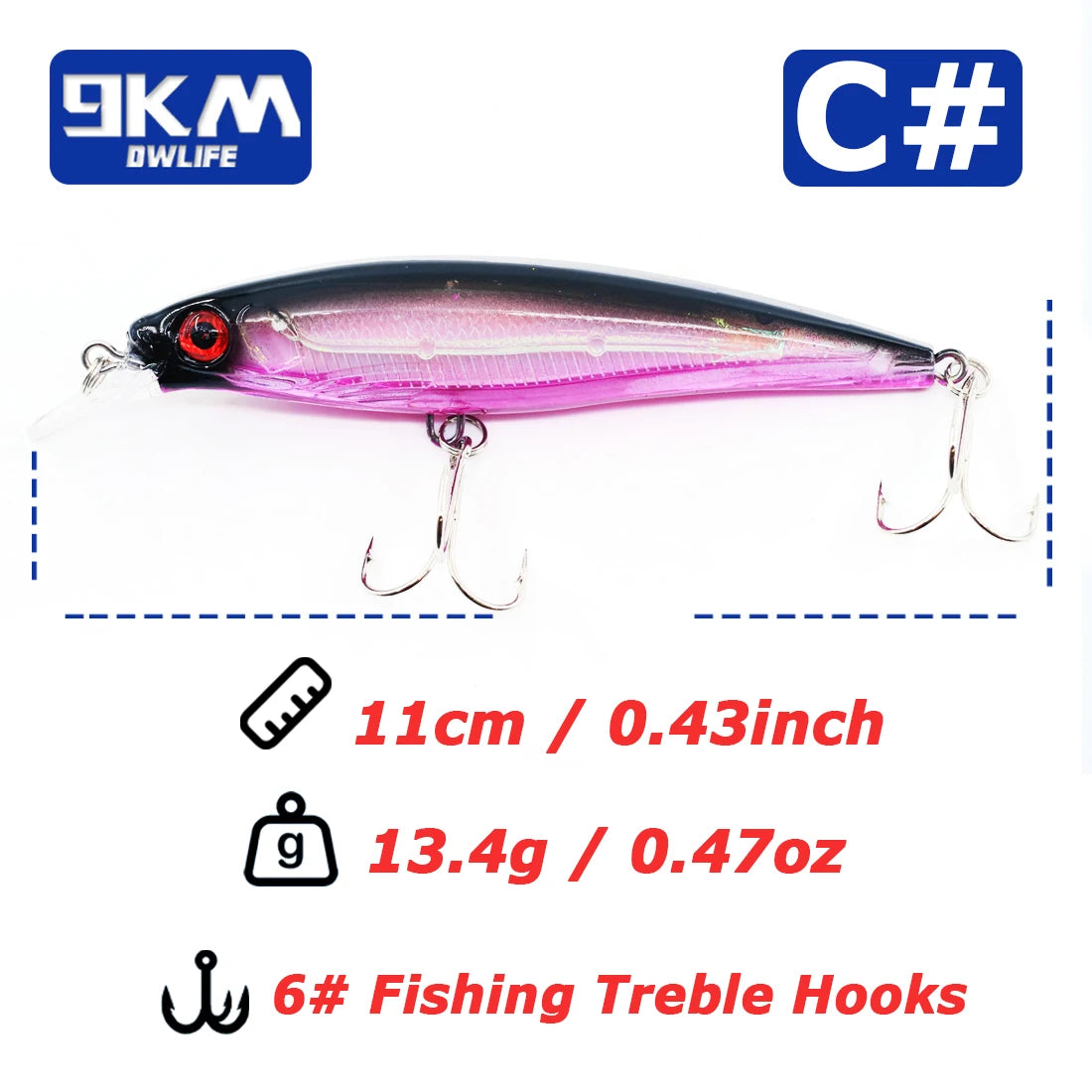 Fishing Lures Hard Minnow Baits 11cm/13.4g Topwater Hard Baits Jerkbait Swimbait Fishing Bass Walleye Lures Saltwater Freshwater