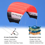 Load image into Gallery viewer, 9KM 2㎡-4㎡ 4 Line Power Kite Trainer Kite Professional Traction Kite 100KG &amp; 180KGx20m Dyneema Flying Lines and Control Kites
