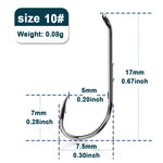 Load image into Gallery viewer, 9KM Baitholder Fishing Hooks 50~200Pcs Live Bait Hook Barbed Shank Down Eye Offset Circle Hook Carp Fishing Jig Worm Hook Tackle
