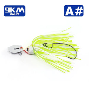 Fishing Bladed Jig Head Lures Bass Spinner Baits Topwater Jigs Buzzbait Swimbait Freshwater Bass Trout Salmon Pike with EWG Hook