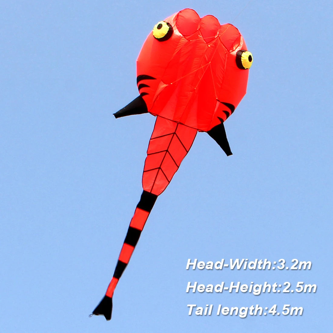 9KM 2㎡~8㎡ Pilot Lifter Tadpole Kite Single Line Soft Inflatable Line Laundry Show Kite Best 30D Ripstop Nylon Fabric