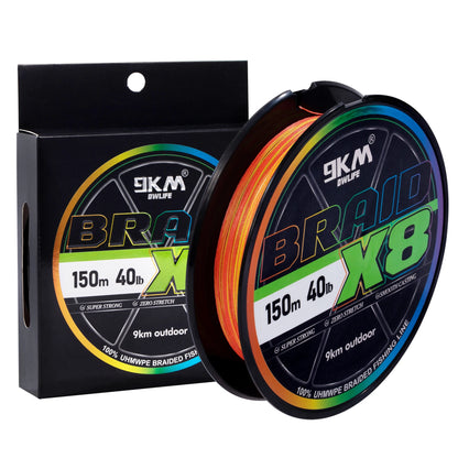 9KM Braided Fishing Line 8X Strands 15lb~120lb PE Line 150m/300m/500m Fishing Accessories for Saltwater & Freshwater