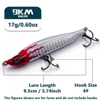 Slow Sinking Pencil Lures 11~17g Sea Fishing Lure Hard Bait for Bass Wobbler Pencil Lure Hard Bait 8~9.5cm Salmon Redfish Trout