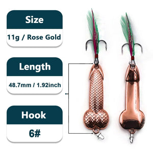 Wobble Fishing Lures Spoon Lure Hard Metal Feather Bait Treble Hooks Bass Fishing Long Distance Cast Metal Spoon Fishing Lures