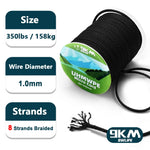 Load image into Gallery viewer, 9KM UHMWPE Cord 0.8~1.6mm Hollow Braided Rope Hammock Tarp Tent Rope Kite Line Fishing Climbing Camping Kayak Sailboat 100~750lb
