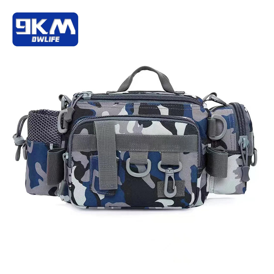 Fishing Backpack Resistant Fishing Storage Tackle Backpack Nylon Chest Pack Fishing Bag Outdoor Travel Hiking Camping Trekking