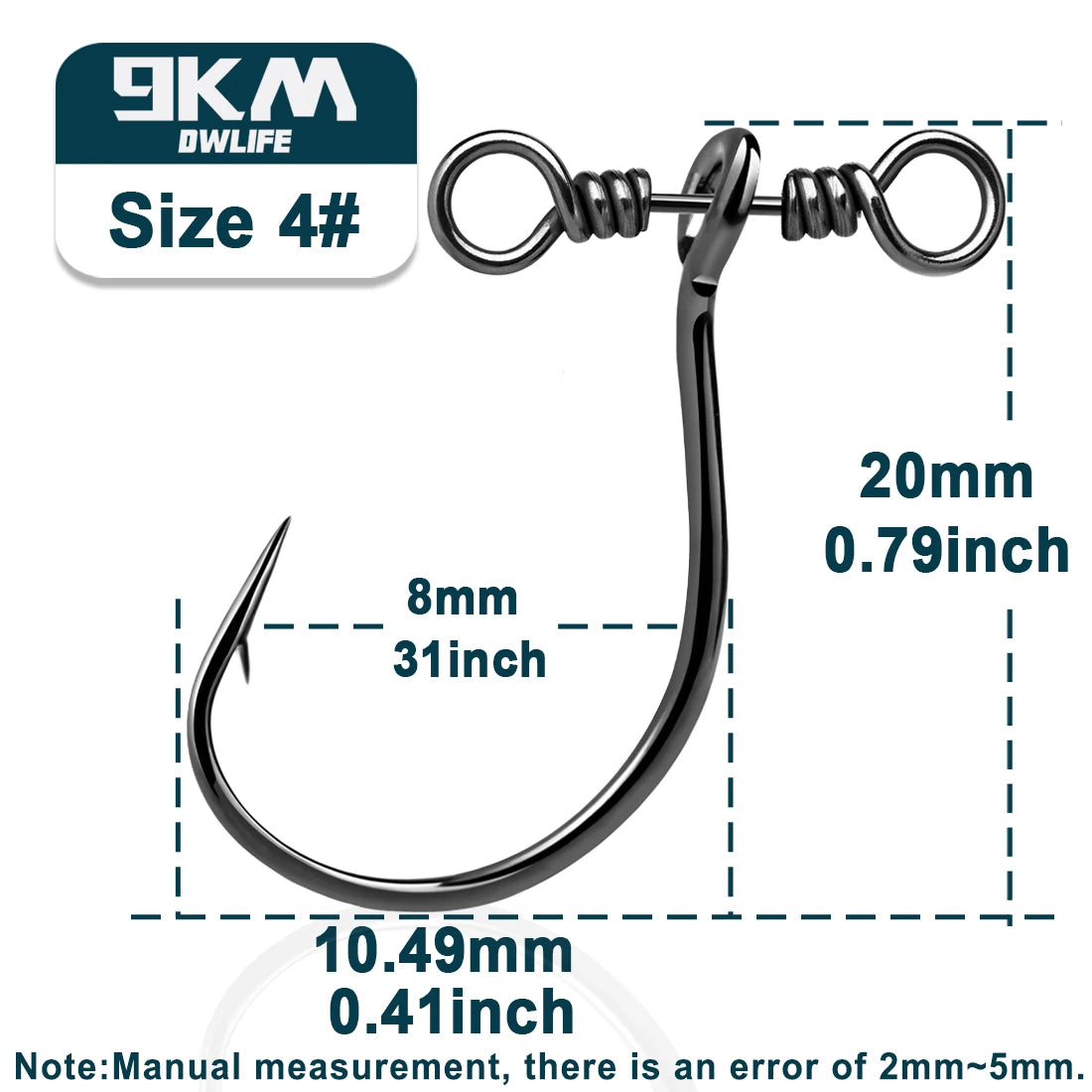 Drop Shot Hooks 10~30Pcs in-line Drop Shot Rig Fishing Hooks Swivel Soft Worm Hooks Bass Perch Carp Catfish Freshwater Saltwater