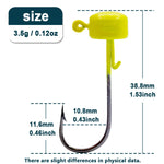 Load image into Gallery viewer, 9KM Ned Rig Jighead Fishing - 10pcs Jig Heads Hooks Weedless Shroom-Shaped Weight Head for Crappie Bass Fishing Lure Freshwater

