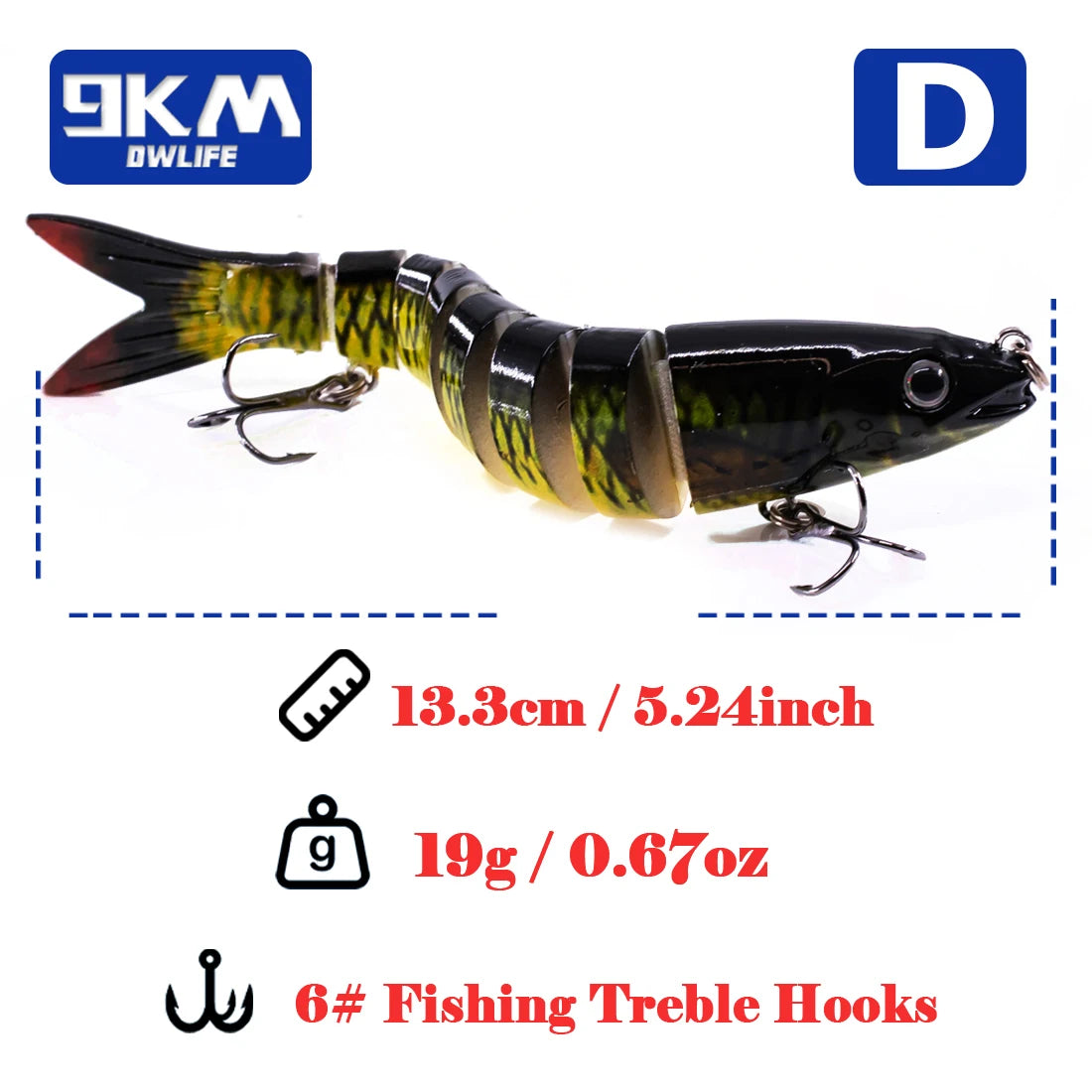 Fishing Lures for Bass Trout Topwater Fishing Lure Multi Jointed Lifelike Swimbait Slow Sinking Hard Baits Freshwater Seawater