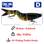 Lade das Bild in den Galerie-Viewer, Fishing Lures for Bass Trout Topwater Fishing Lure Multi Jointed Lifelike Swimbait Slow Sinking Hard Baits Freshwater Seawater
