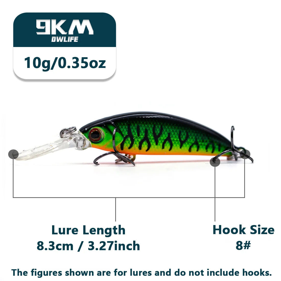 Hard Minnow Fishing Lures Deep Diving Crankbait Jerkbait Sinking Lures Treble Hooks Walleye Fishing Lures Life-Like Swimbait