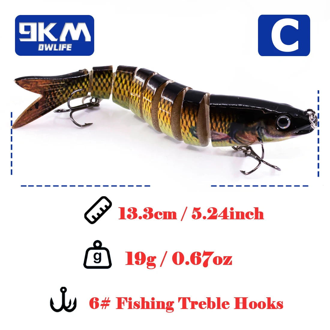 Fishing Lures for Bass Trout Topwater Fishing Lure Multi Jointed Lifelike Swimbait Slow Sinking Hard Baits Freshwater Seawater