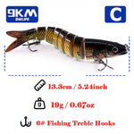 Load image into Gallery viewer, Fishing Lures for Bass Trout Topwater Fishing Lure Multi Jointed Lifelike Swimbait Slow Sinking Hard Baits Freshwater Seawater
