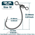 Lade das Bild in den Galerie-Viewer, Drop Shot Fishing Hooks Swivels Fishing in-line DropShot Rig Worm Hook 25~100Pcs High Carbon Steel for Carp Bass Perch Catfish
