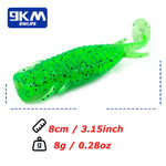 Load image into Gallery viewer, Popper Worm Soft Bait Topwater Popper Bass Fishing Lures Swimbaits Dragonfly Larva Lures Freshwater Trout Panfish Catfish Perch
