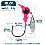 Load image into Gallery viewer, Underspin jig Heads Crappie Fishing Hooks 3.5~10g Swimbait Jig Head Hook 3D Eye Spinner Willow Blade for Fishing Lure Tackle Box
