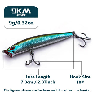 Sinking Fishing Lures 73~80mm Popper Lures Wobbler Pencil Artificial Hard Bait Bass Fishing Lure Salmon Redfish Trout 73~80mm