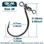 Lade das Bild in den Galerie-Viewer, Drop Shot Fishing Hooks Swivels Fishing in-line DropShot Rig Worm Hook 25~100Pcs High Carbon Steel for Carp Bass Perch Catfish
