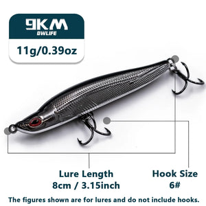 Slow Sinking Pencil Lures 11~17g Sea Fishing Lure Hard Bait for Bass Wobbler Pencil Lure Hard Bait 8~9.5cm Salmon Redfish Trout