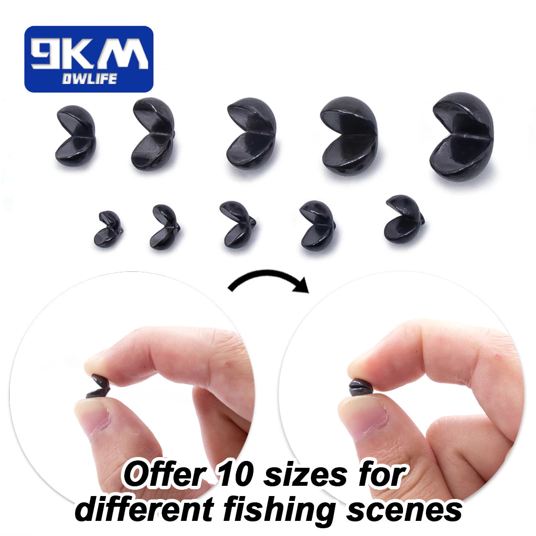 50~200Pcs Split Shot Fishing Weights Sinkers 